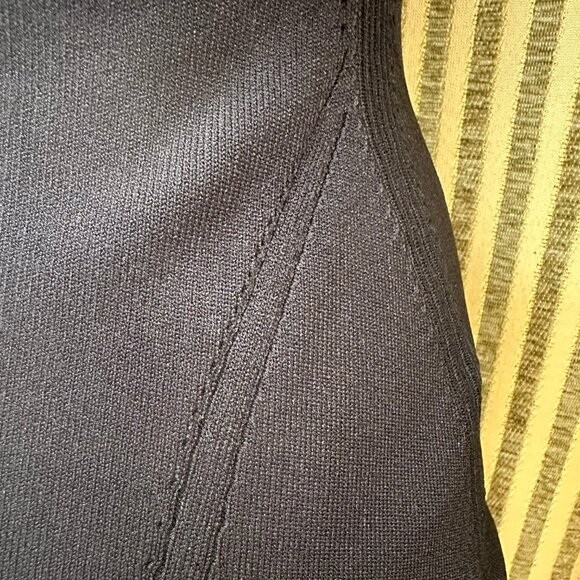 Victoria Beckham Body Conscious Cap Sleeve Fitted Knit Mini Dress in Black - Picture 6 of 12